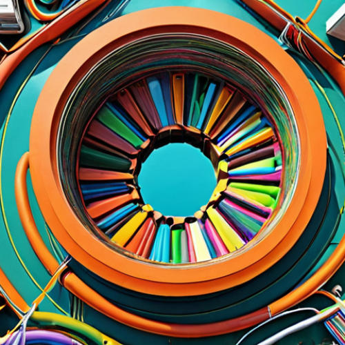 Home 8 ** A vibrant, interconnected system showcasing circular economy principles. Focus on waste being transformed into new resources, innovative product design, and a sense of continuous flow. Think bright colors and a hopeful, futuristic feel.
**